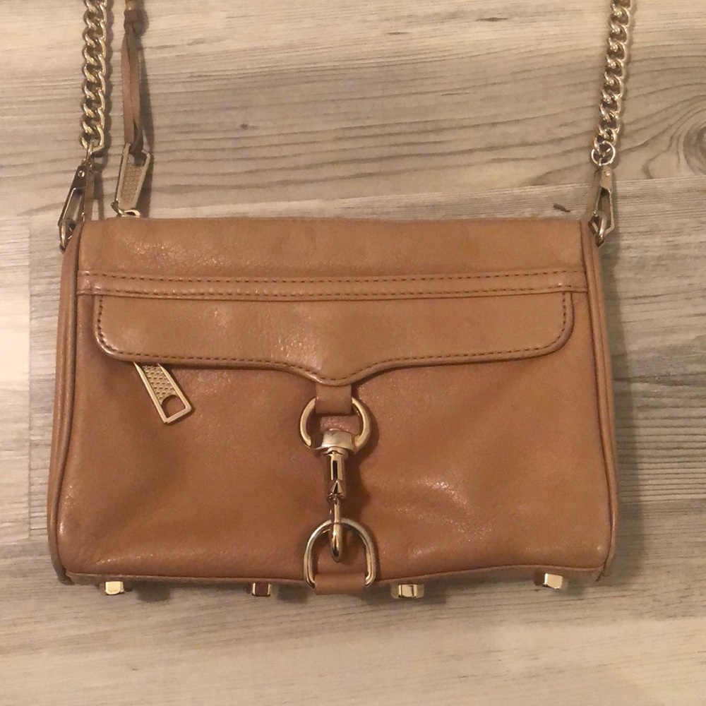 Rebecca Minkoff Tan Mini MAC gold hardware